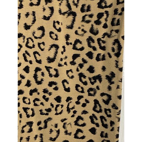 Chico's Leopard Print Ankle Pull On Knit Pants Women Size 2 US 12 Crop Leggings - Picture 2 of 5